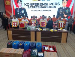 Satresnarkoba Polres Kediri Kota Ungkap 10 Kasus Narkoba dan Peredaran Miras