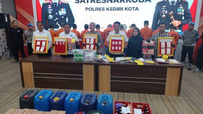 Satresnarkoba Polres Kediri Kota Ungkap 10 Kasus Narkoba dan Peredaran Miras