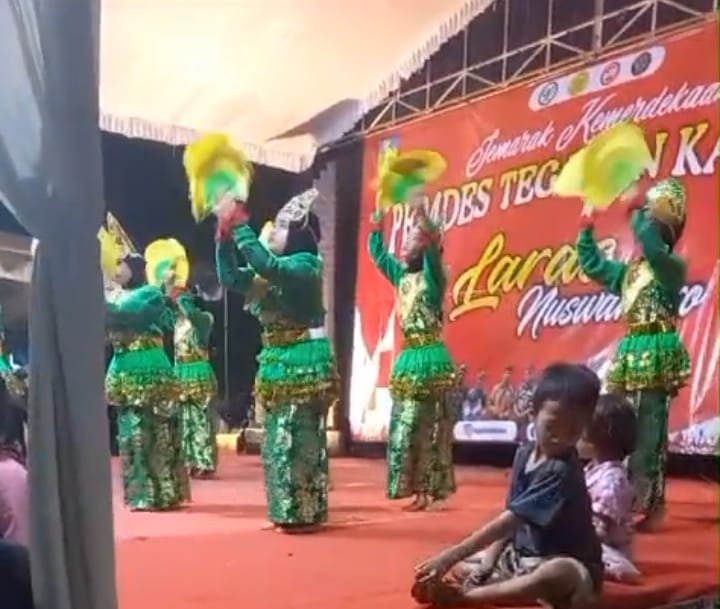 Desa Tegalan, Kecamatan Kandat Gelar Pentas Seni HUT Ke-79 RI