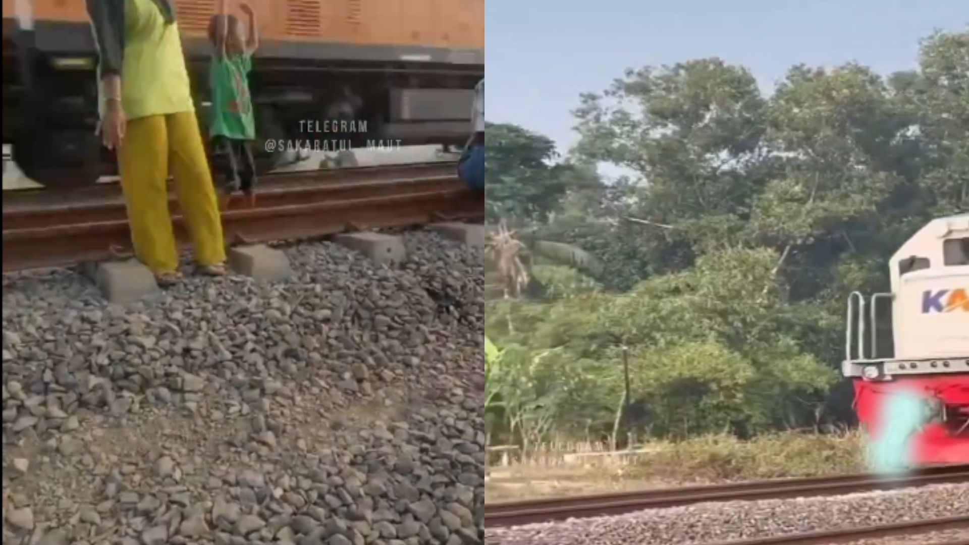 Video Detik-detik 4 Orang Tersambar Kereta Api Fajar Utama di Karawang Hebohkan Warganet