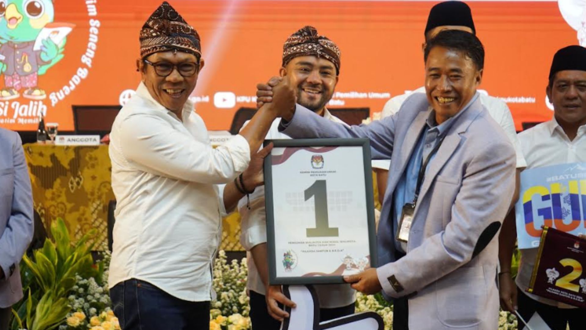 Nurochman dan Heli Suyanto Dapat Nomor Urut 1 dalam Pilkada 2024 Kota Batu