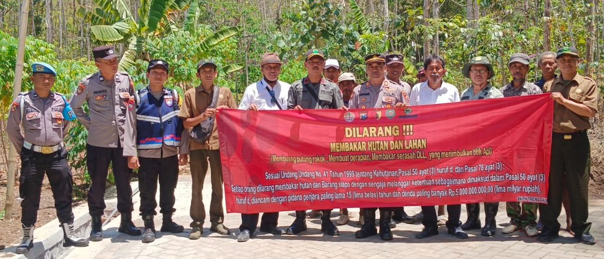 Perhutani KPH Kediri dan Polsek Durenan Gelar Sosialisasi Pencegahan Kebakaran Hutan, Ini Infonya