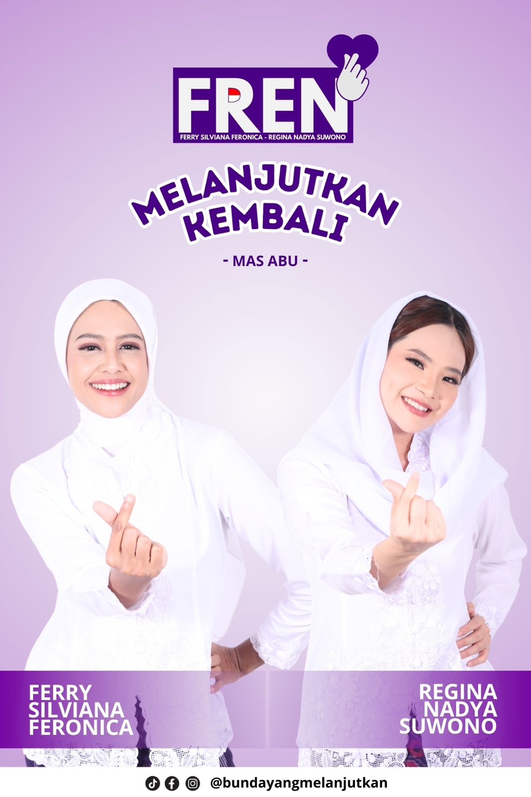 Pasangan Calon Wali Kota dan Wakil Wali Kota Kediri, Ferry Silviana dan Regina ( FREN ) Membawa Visi "Unggul, Maju, dan Berkelanjutan dalam Harmoni",