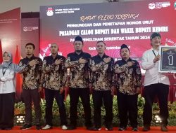 Hasil Penetapan Nomor Urut Paslon Pilkada Kabupaten Kediri, Deny Widyanarko – Mudawamah Nomor 1, Mas Dhito – Mbak  Dewi Nomor 2