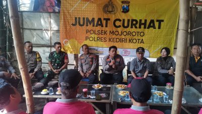 Polsek Mojoroto Gelar Jum’at Curhat, Tampung Aspirasi dan Upaya Pemecahan Masalah Warga