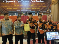 KPU Kabupaten Kediri Gelar Rapat Pleno Terbuka Rekapitulasi dan Penetapan DPT, Ini Jumlah DPT yang Ditetapkan