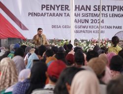 Mas Dhito Targetkan Program PTSL Kabupaten Kediri Lengkap 2025