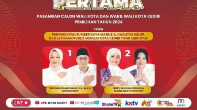 Dua Paslon Pilwali Kota Kediri Siap Adu Gagasan di Debat Publik Perdana