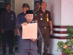 Serah Terima Kirab Pataka 2024, Pjs Bupati Kediri Heru Wahono Santoso Maknai Semangat Kebersamaan Warga Jawa Timur