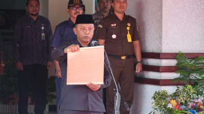 Serah Terima Kirab Pataka 2024, Pjs Bupati Kediri Heru Wahono Santoso Maknai Semangat Kebersamaan Warga Jawa Timur