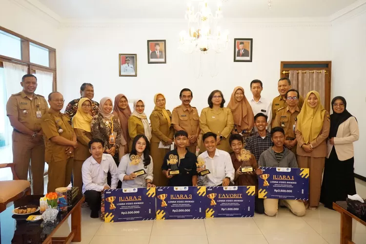 Pj Walikota Kediri Apresiasi Pemenang dan Nominator Lomba Video Animasi