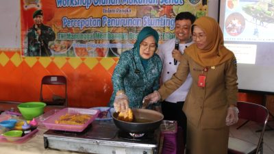 Percepat Penurunan Stunting, TMMD 122 Kodim 0809/Kediri dan Pemkab Kediri Gelar Workshop Olahan Makanan Sehat