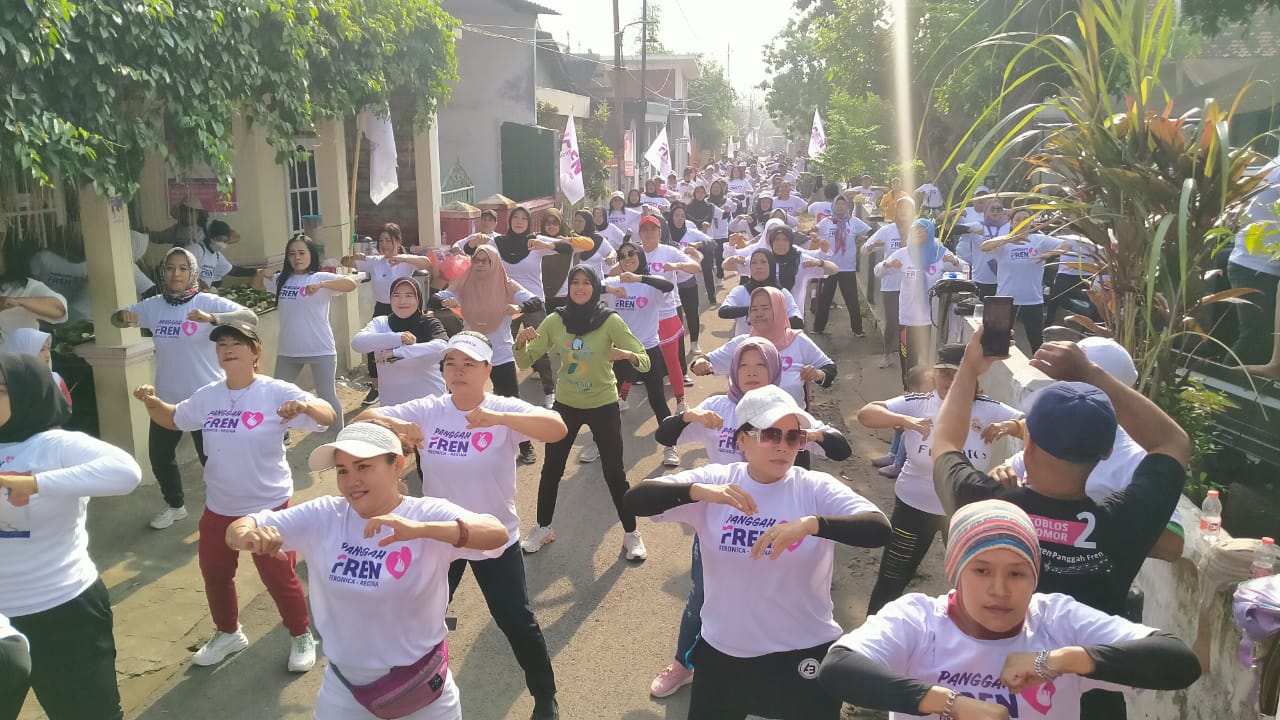 Ratusan Emak-Emak Ikuti Senam Sehat Bersama Bunda Fey