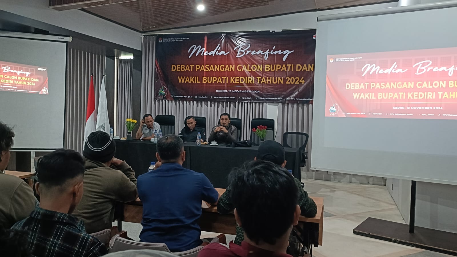 Debat Publik Calon Bupati dan Wakil Bupati Kediri 2024: KPU Gelar Media Briefing