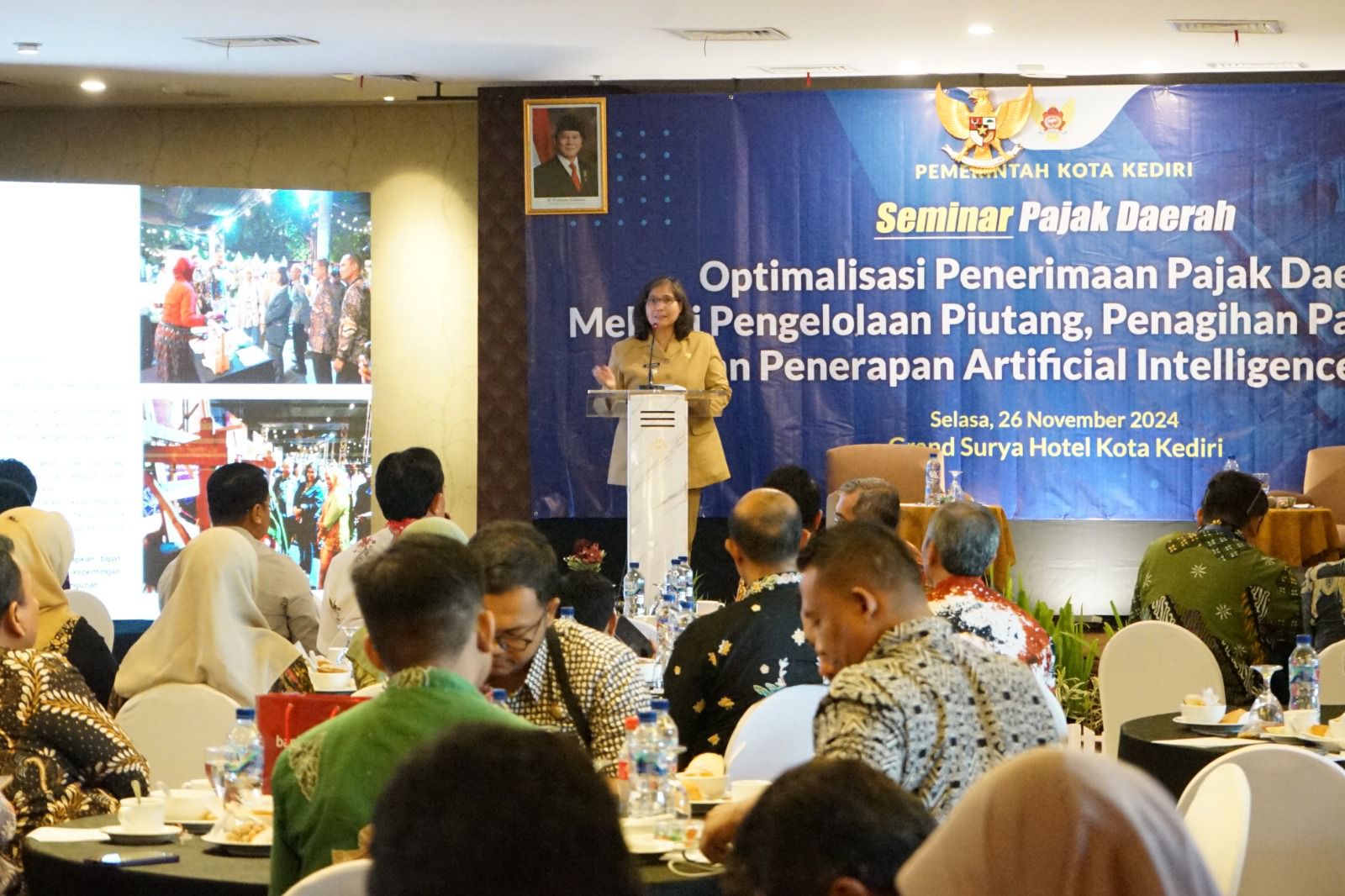 Pj Wali Kota Kediri Jadi Keynote Speaker Seminar Pajak Daerah, Paparkan Upaya Tingkatkan Penerimaan Pajak Daerah