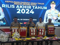 Sepanjang 2024, Polres Kediri Kota Ungkap Ratusan Kasus Narkoba dan Kriminal