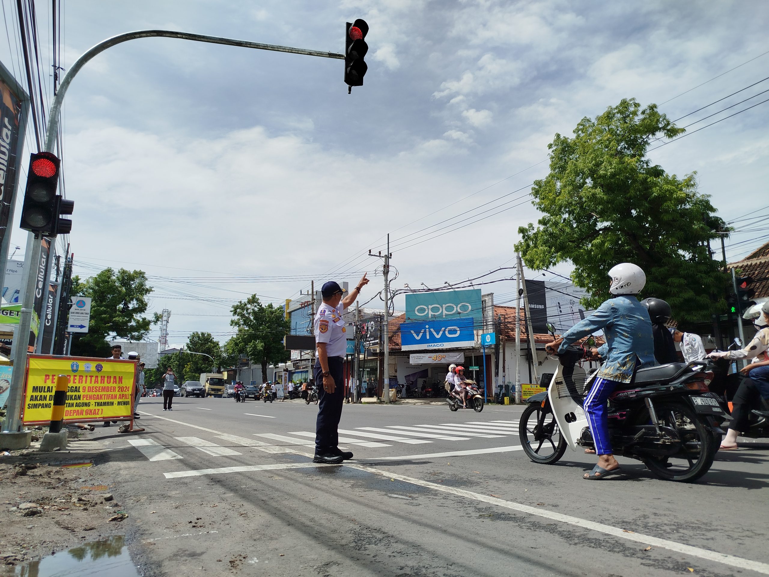 Dishub Ponorogo Uji Coba Traffic Light Simpang Sultan Agung, Warga Diminta Patuh