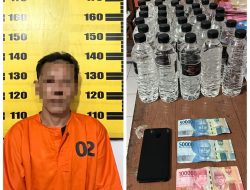 Polisi Tangkap Pengedar Minol Jenis Arak Bali di Tulungagung, Puluhan Botol Berhasil Disita