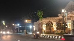 Kawasan Jalan Soekarno Hatta Kabupaten Kediri malam hari (bakti/