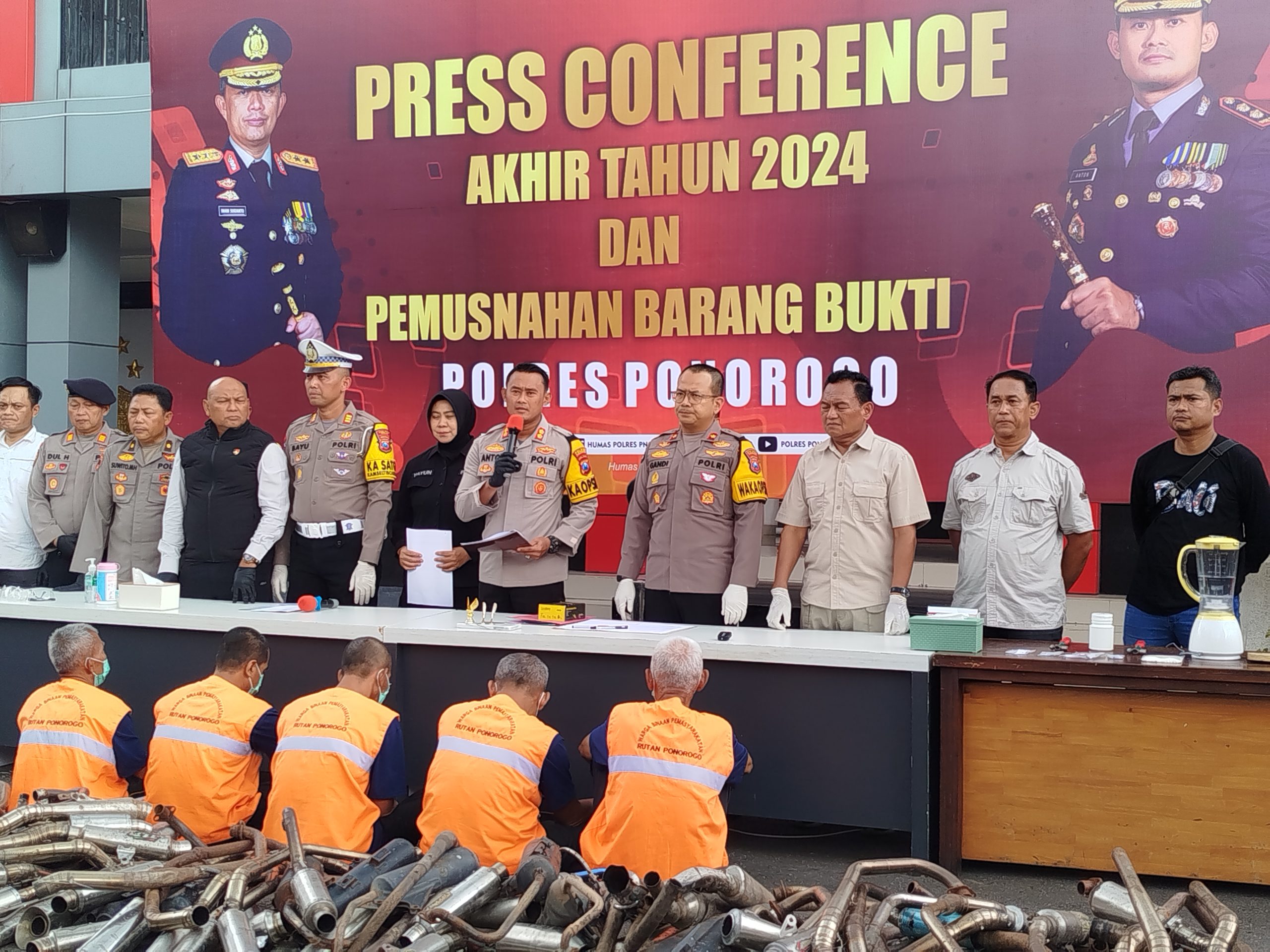 Rapor Polres Ponorogo Selama 2024, Angka Kriminalitas Turun, Terbanyak Kasus 3C