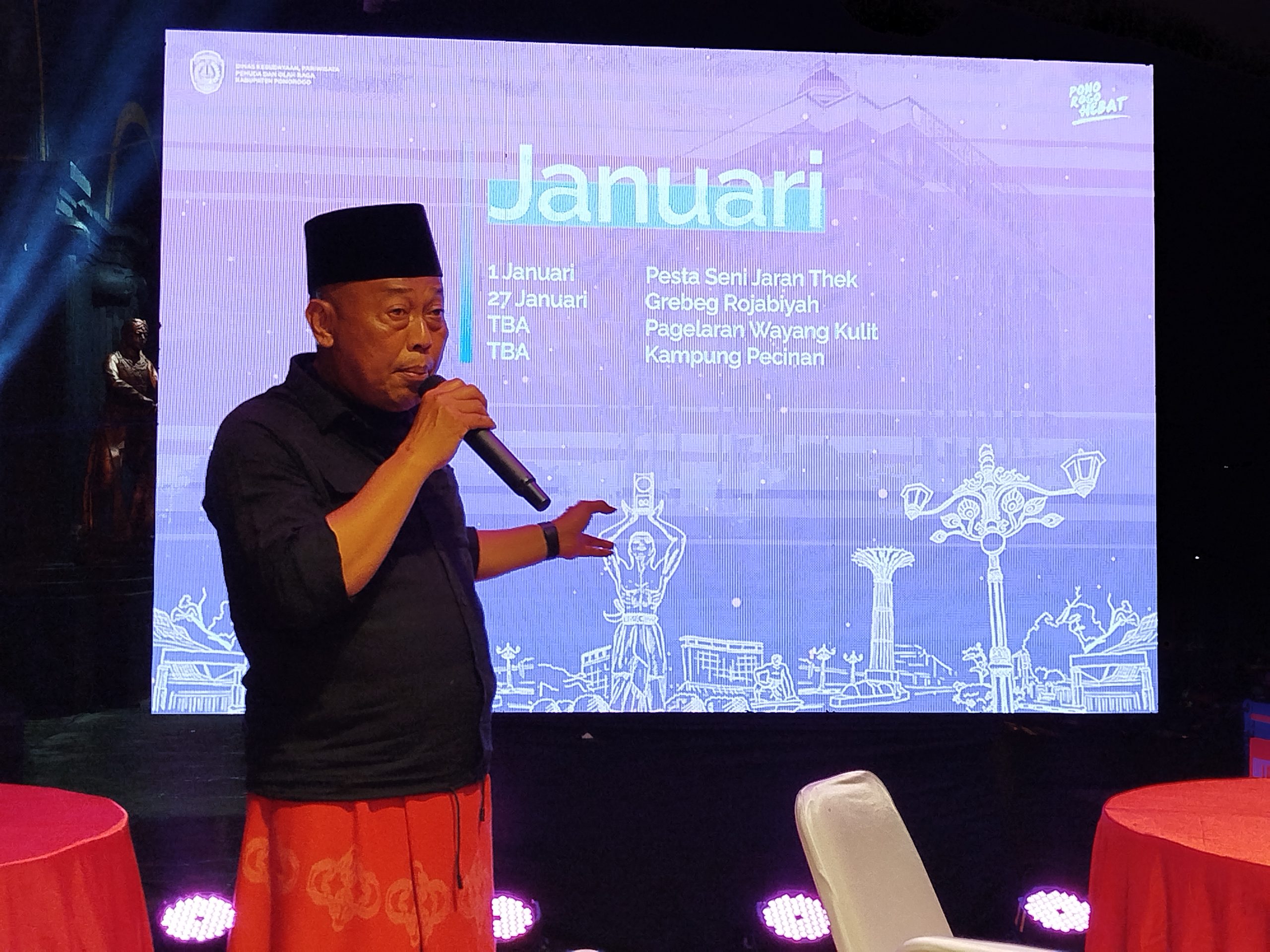 Bupati Ponorogo Sugiri Sancoko saat melaunching kalender wisata 2025