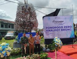 Polres Ponorogo Ubah Knalpot Brong Hasil Razia Menjadi Monumen Reyog