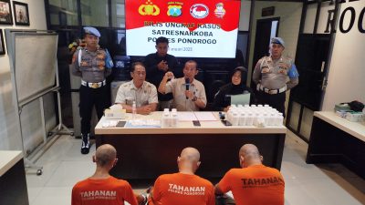 Awal Tahun, Satresnarkoba Polres Ponorogo Ungkap Jaringan Pengedar Obat Terlarang di Kalangan Pelajar