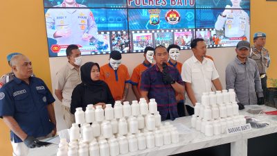 Polres Batu Gagalkan Peredaran Sabu dan Pil Dooble L!