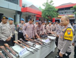 Polres Ponorogo Gelar Pemeriksaan Senpi untuk Pastikan Kelayakan dan Kepatuhan SOP