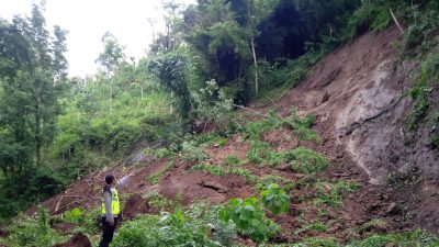 Longsor Tutup Akses Jalan Wisata Ranu Gumbolo, 10 Peserta Camping Dievakuasi di Tulungagung