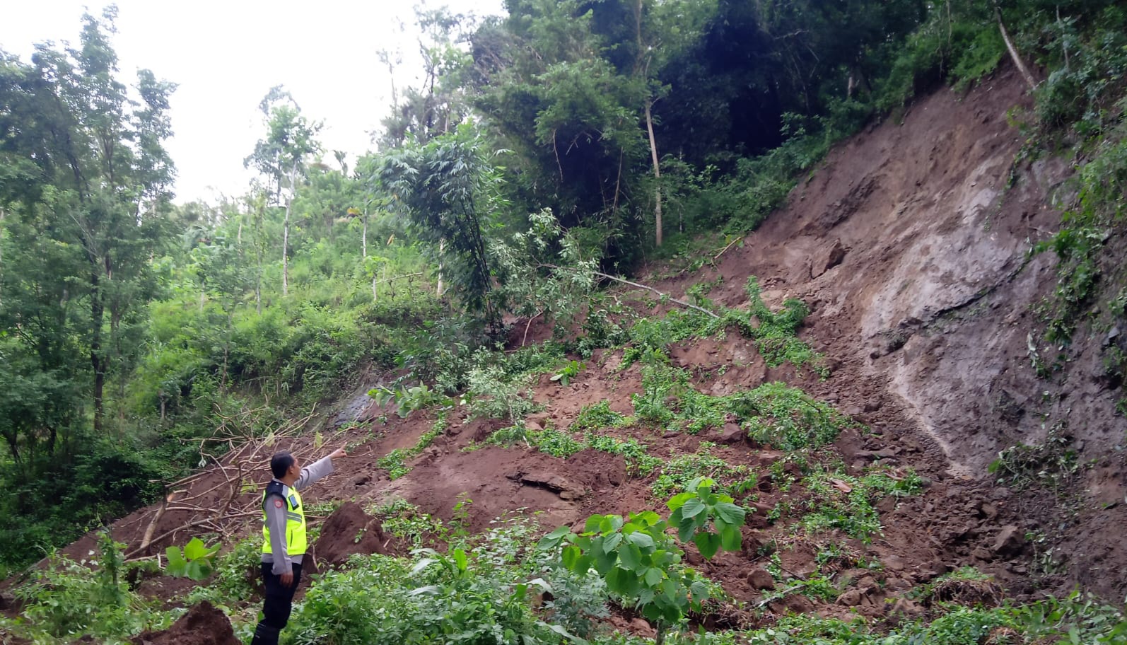 Longsor Tutup Akses Jalan Wisata Ranu Gumbolo, 10 Peserta Camping Dievakuasi di Tulungagung