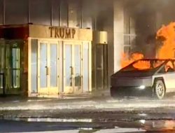 Fakta Dibalik Ledakan Cybertruck di Depan Hotel Trump, Pengemudi Tembak Kepala Sendiri!