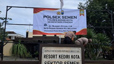 Mako Polsek Semen Direnovasi,  Pindah Sementara untuk Pastikan Layanan Masyarakat Tetap Jalan