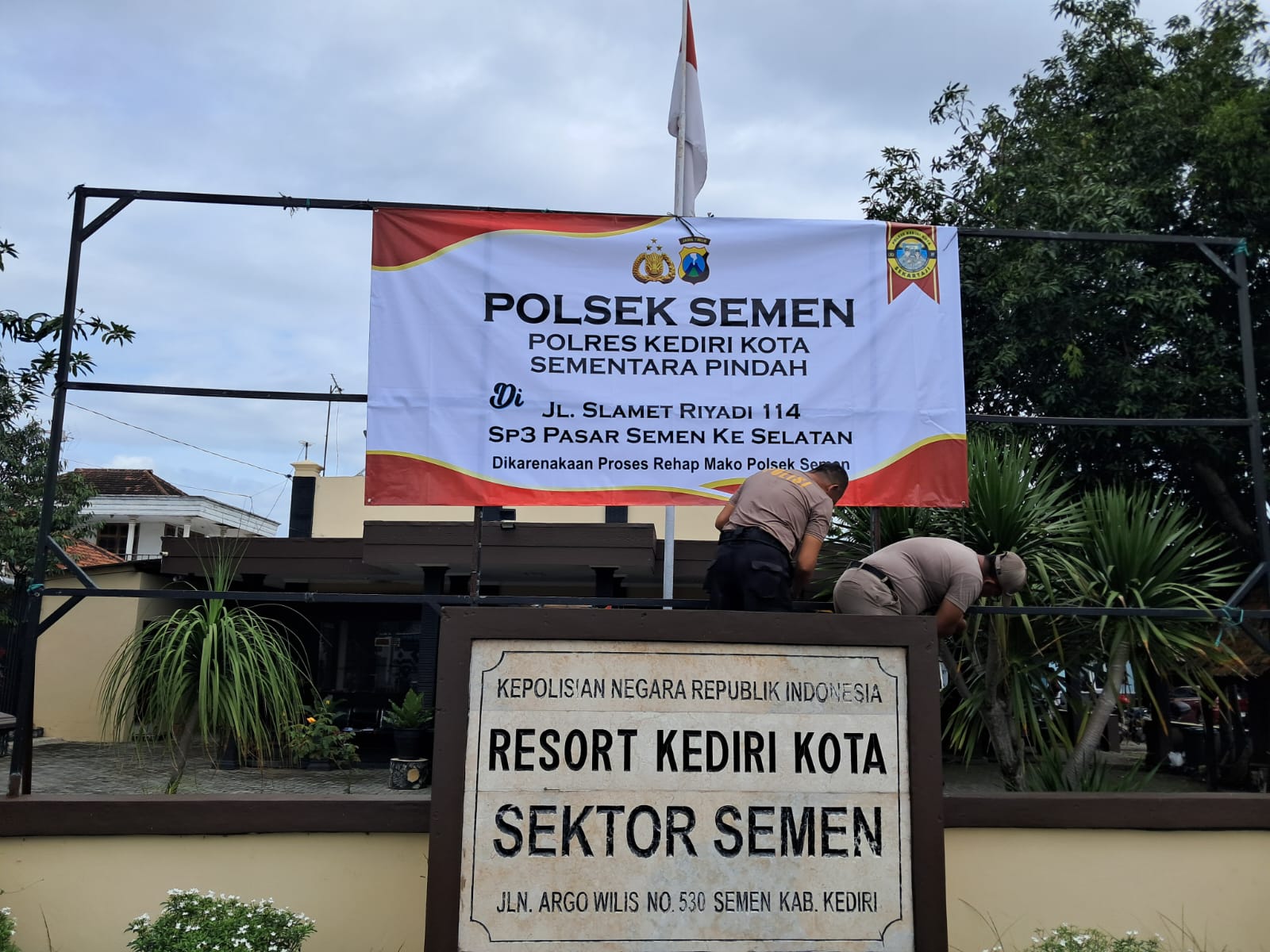 Mako Polsek Semen Direnovasi,  Pindah Sementara untuk Pastikan Layanan Masyarakat Tetap Jalan