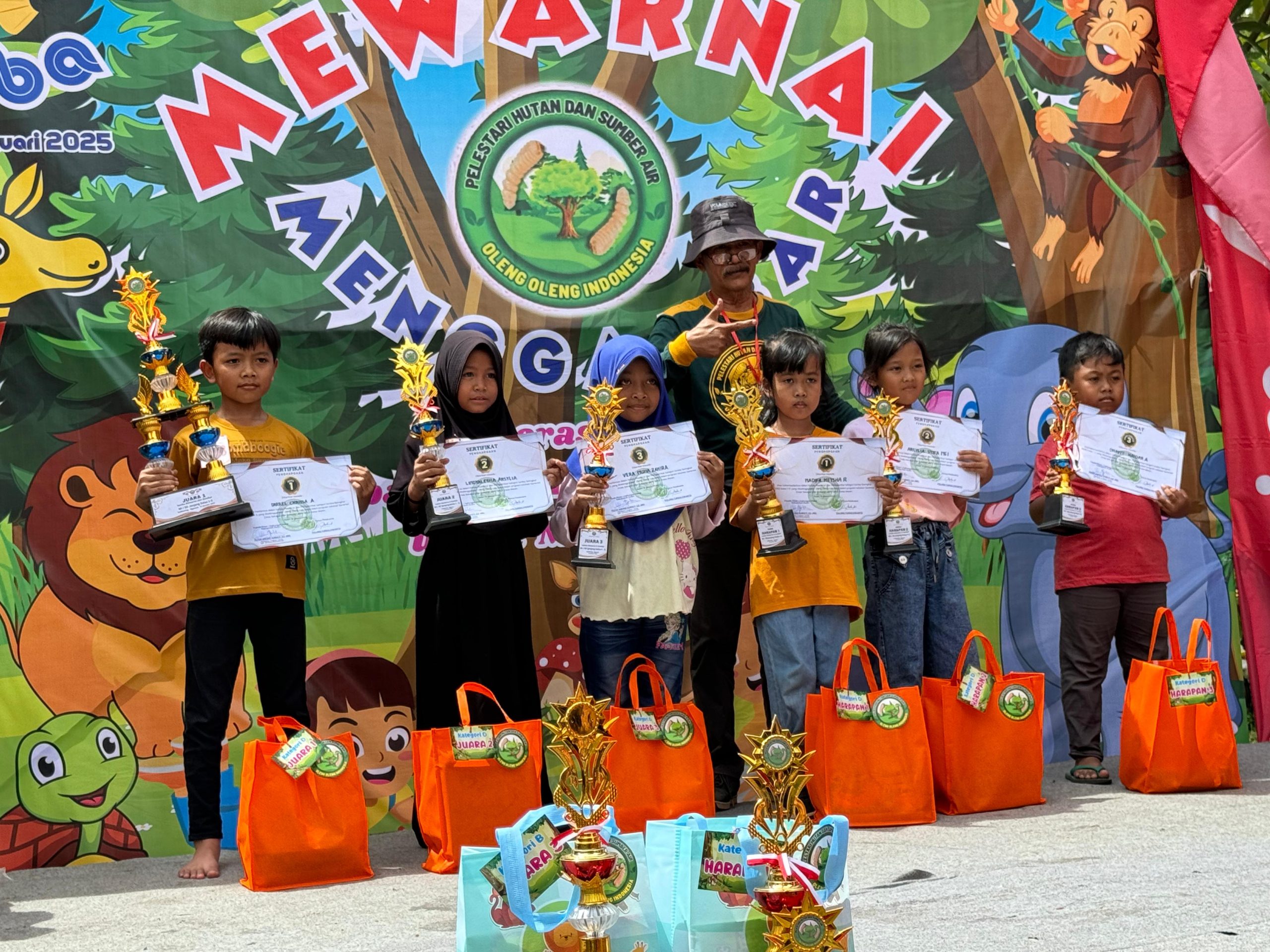 Edukasi Pelestarian Lingkungan dan Lomba Mewarnai Digelar di Sumber Kali Bening, Ngancar