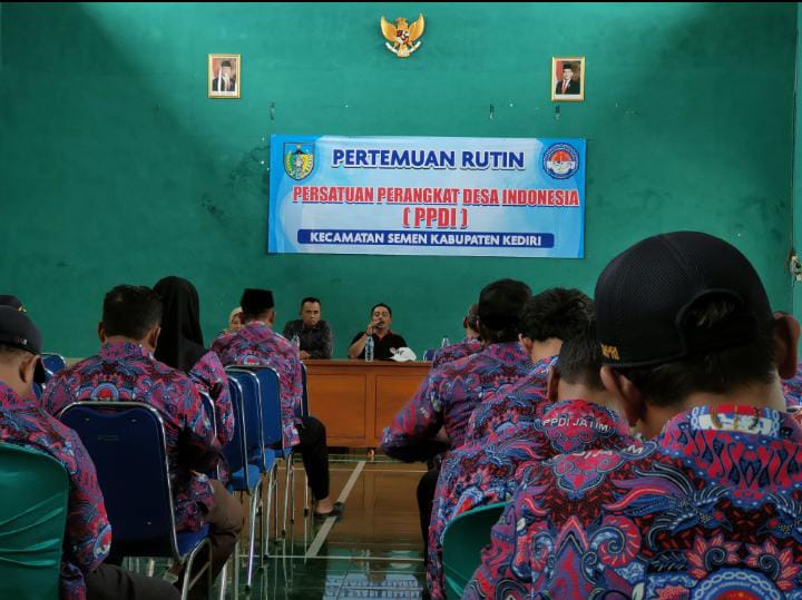 Rapat Rutin PPDI Kecamatan Semen: Tingkatkan Sinergi dan Kesejahteraan Perangkat Desa