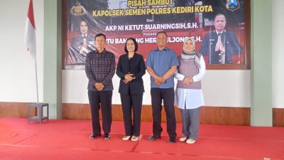 Pisah Sambut Kapolsek Semen Polres Kediri Kota, AKP Ni Ketut Suarningsih : Terimakasih Atas Dukungan Masyarakat Selama Saya Menjabat