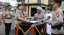 Kapolres Kediri Kota Pimpin Sertijab Wakapolres, Kasatresnarkoba, dan Kapolsek