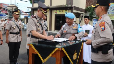 Kapolres Kediri Kota Pimpin Sertijab Wakapolres, Kasatresnarkoba, dan Kapolsek