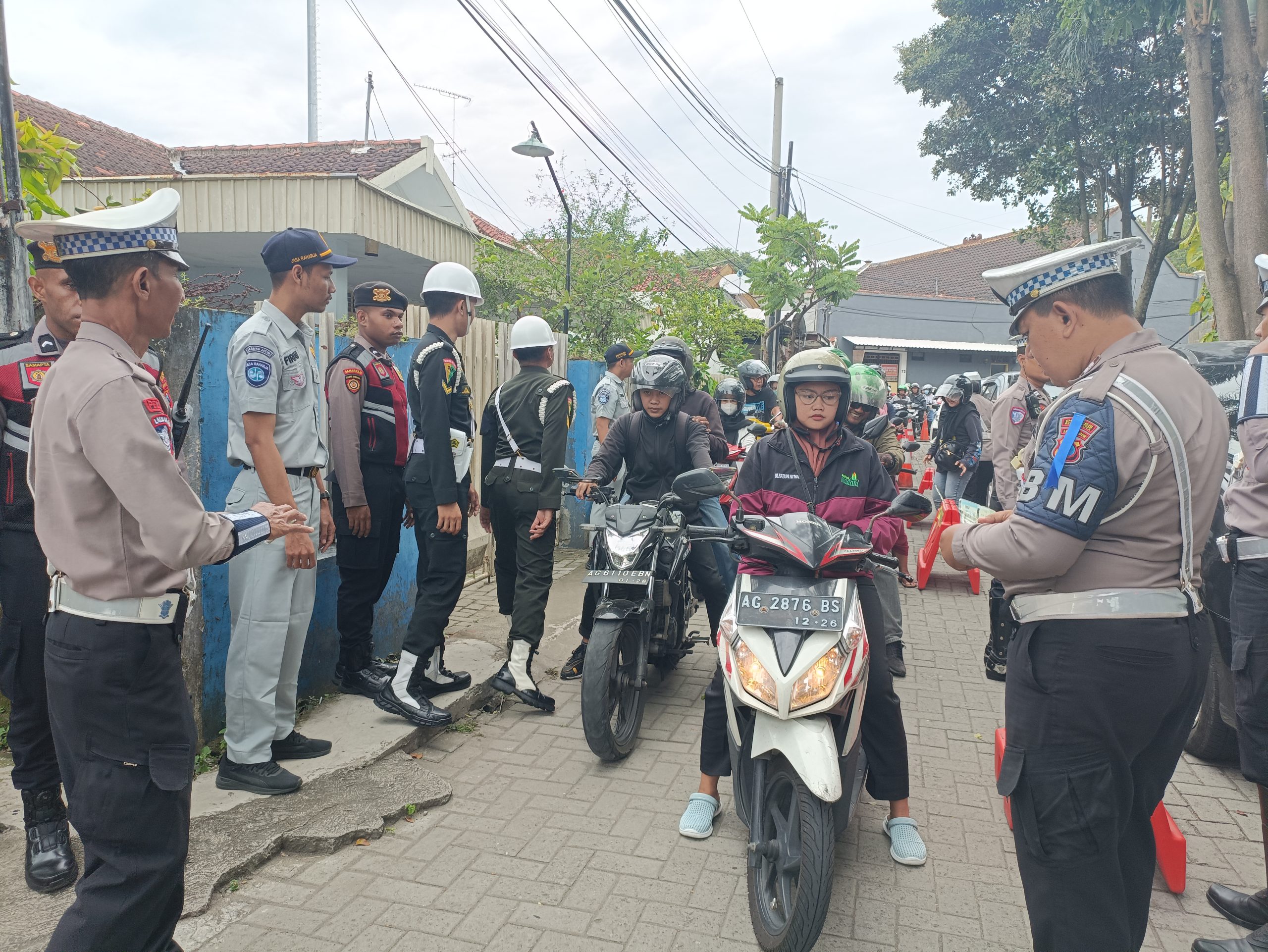 Ratusan Pengendara Terjaring Operasi Keselamatan Semeru 2025 di Kota Kediri