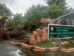 Panggung Teater SDN Kedungrejo Ambruk Diterjang Hujan dan Angin Kencang