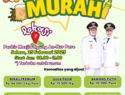 Sambut Ramadan, DKPP Kabupaten Kediri Gelar Gerakan Pangan Murah di Masjid An-Nur Pare