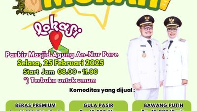 Sambut Ramadan, DKPP Kabupaten Kediri Gelar Gerakan Pangan Murah di Masjid An-Nur Pare