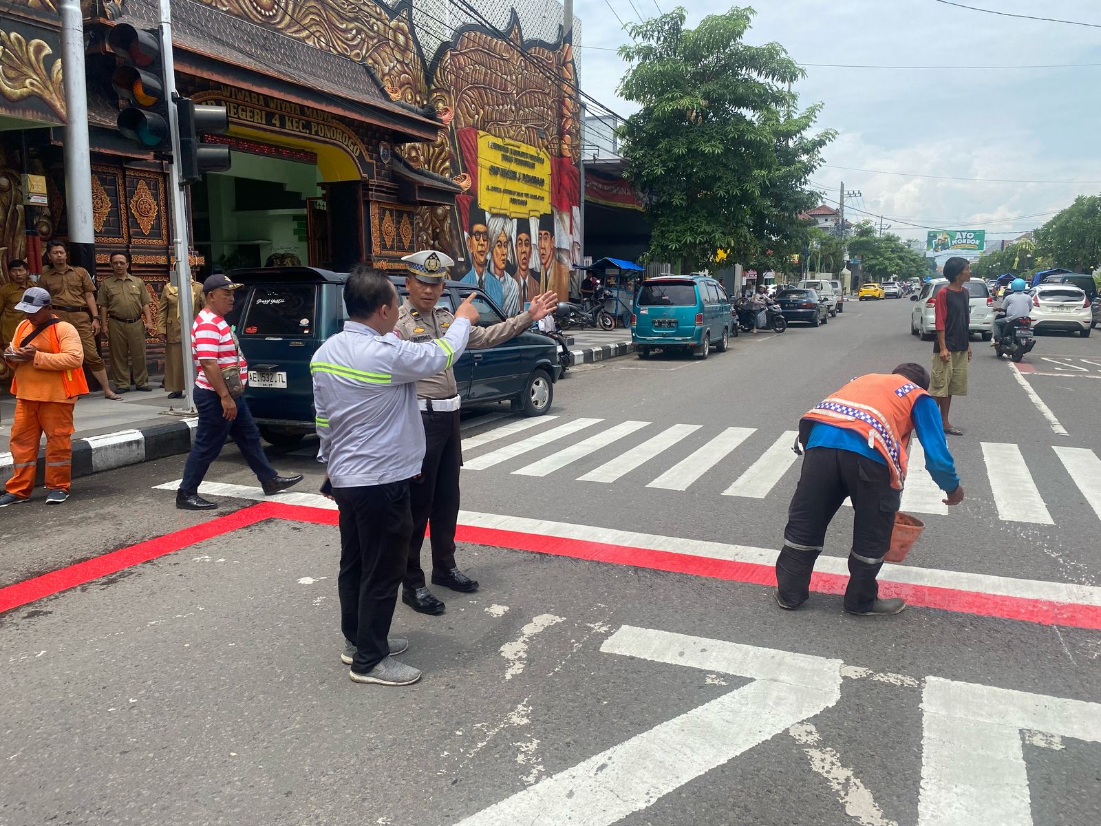 Sejumlah Titik Zona Selamat Sekolah (Zoss) di Ponorogo Diperbarui, Pengendara Diimbau Lebih Hati-hati