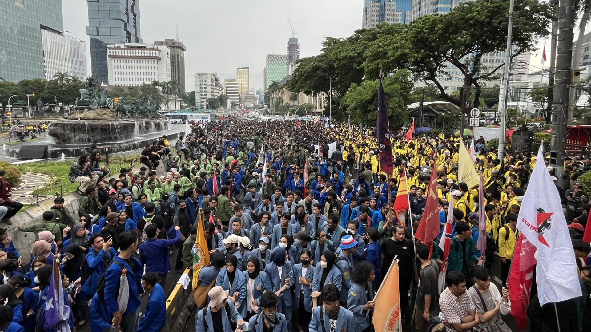 Aksi Demo Indonesia Gelap Jadi Sorotan Media Asing Singapura