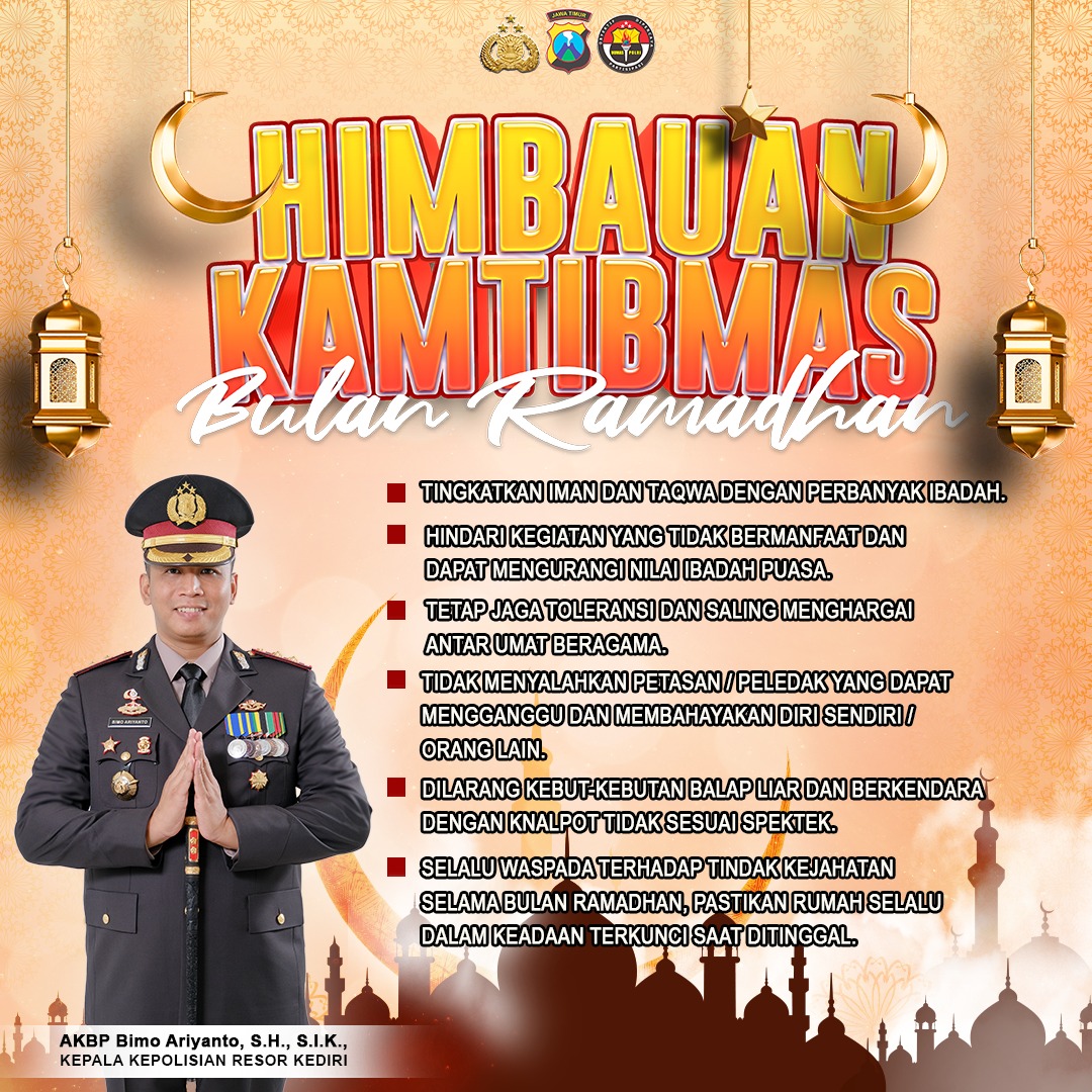 Kapolres Kediri Imbau Warga Jaga Ketertiban Selama Ramadhan Larangan Konvoi Knalpot Brong dan Penggunaan Sound System Saat Sahur