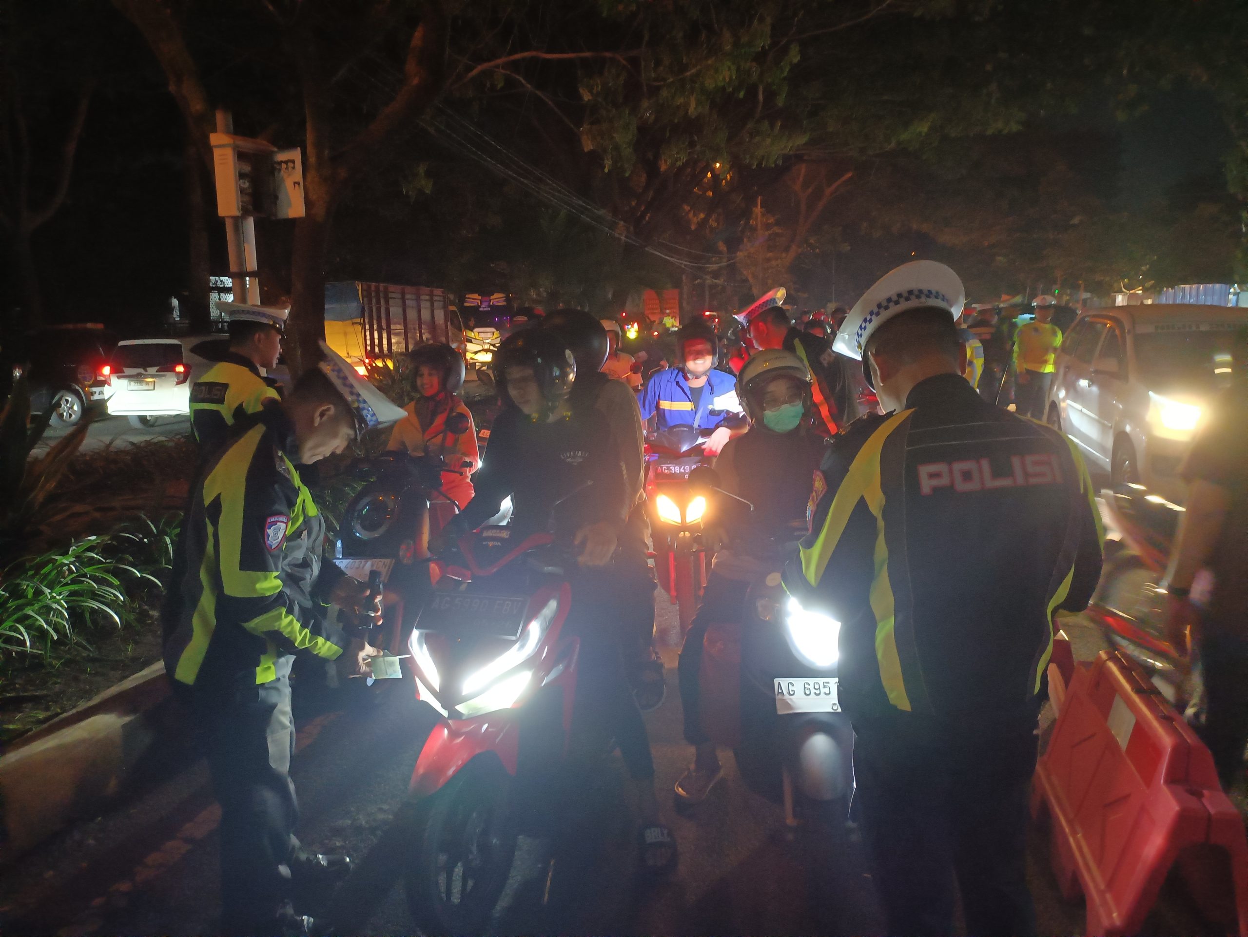 Ratusan Pengendara Terjaring Operasi Cipta Kondisi di GOR Jayabaya Kota Kediri