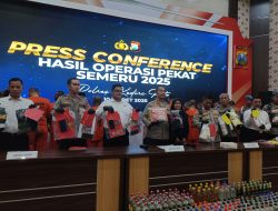 Polres Kediri Kota Ungkap Sejumlah Kasus dalam Operasi Pekat 2025, Termasuk Asusila dan Bahan Peledak