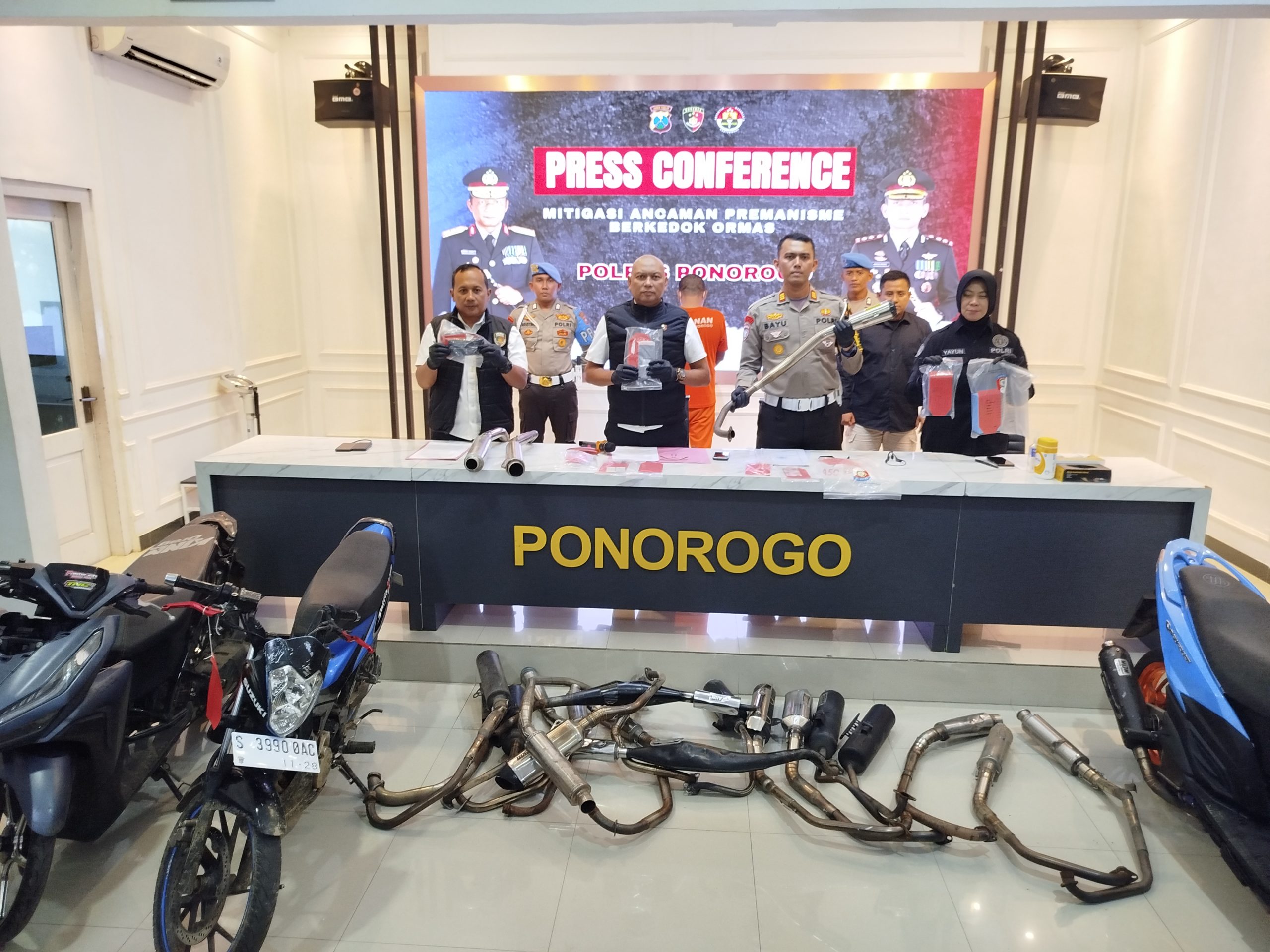 Satlantas Polres Ponorogo Amankan Puluhan Remaja Diduga Akan Balap Liar, Termuda Berusia 12 Tahun