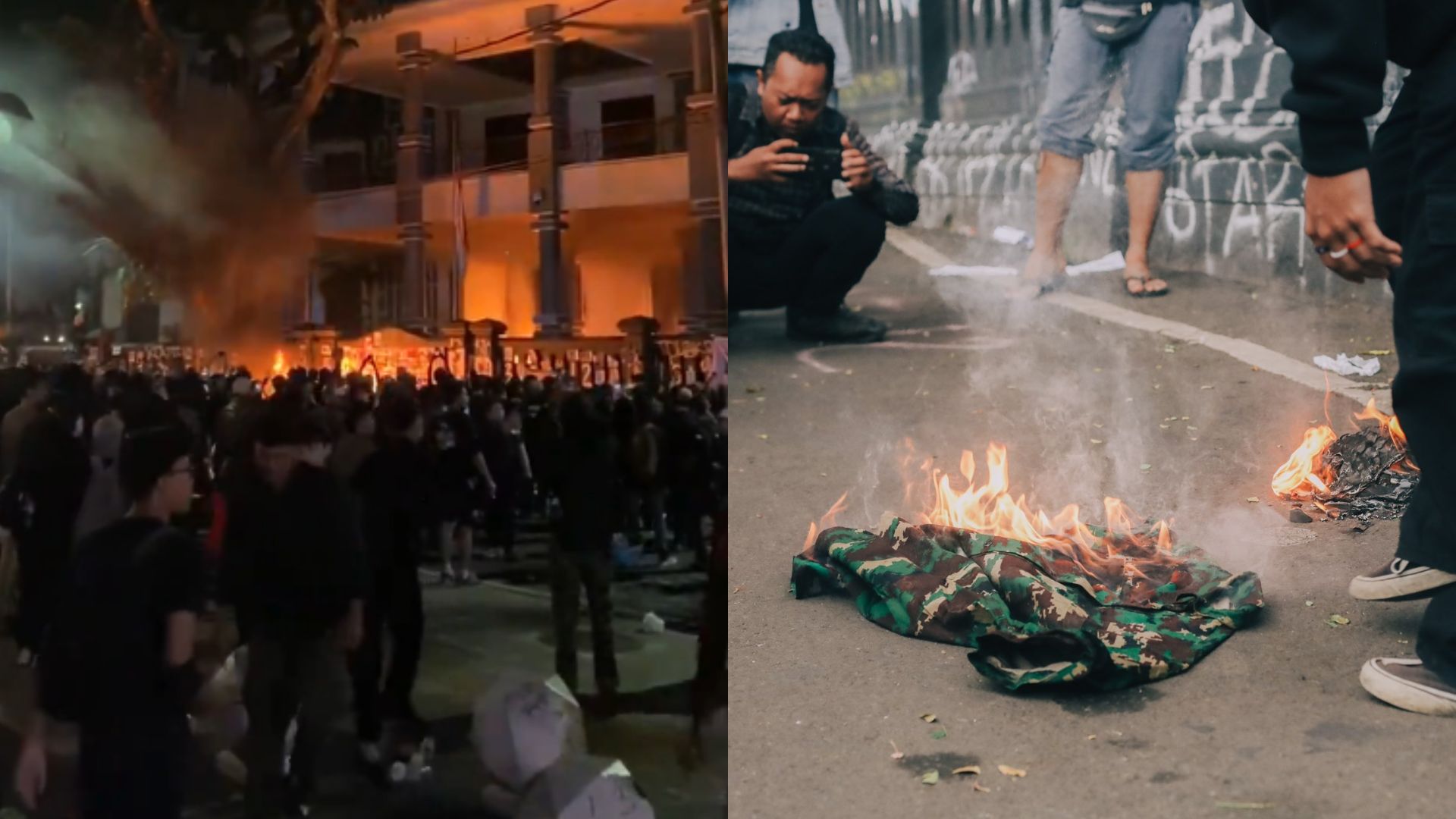 Demo Tolak UU TNI di Malang Ricuh, Gedung DPRD Dilempar Bom Molotov